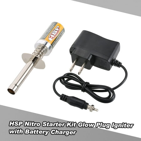 HSP Nitro Starter Kit Glow Plug Igniter with Battery Charger for HSP RedCat Nitro Powered 1/8 1/10 RC (Best Rc Nitro Engine Brand)