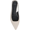 thumbnail image 4 of Franco Sarto Women's White Leather A-Gena Slingback Pointed Toe Pumps 9.5M, 4 of 5
