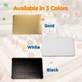 thumbnail image 7 of [17 Pack] 14x10 Inch White Corrugated Cake Board - Laminated Rectangular Quarter Sheet, Scalloped Cardboard Base, Pizza, Desserts and Pastries Food Trays, Grease Proof and Moisture Resistant, 7 of 7