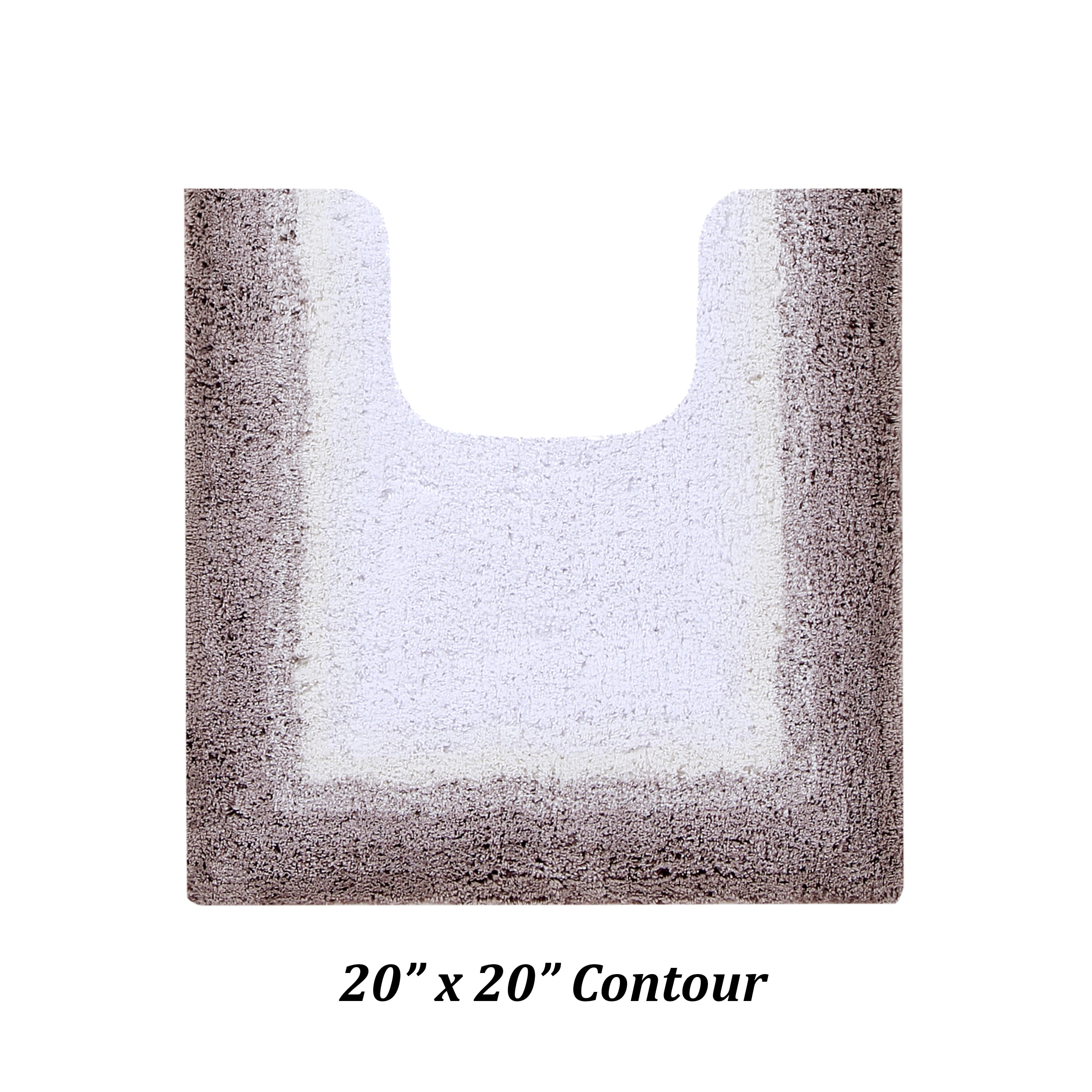 Better Trends 20" x 20" U-Shape Toilet Rug 100% Cotton Non Slip Tufted Contour Bath Mat, Water Absorbent Bathroom Rug, (Beige) Torrent Collection
