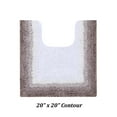 thumbnail image 4 of Better Trends 20" x 20" U-Shape Toilet Rug 100% Cotton Non Slip Tufted Contour Bath Mat, Water Absorbent Bathroom Rug, (Beige) Torrent Collection, 4 of 6