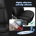 thumbnail image 6 of HQBQBUG Seat Covers Custom Fit for Dodge Avenger 2008-2014 Full Set Faux Leather Waterproof Universal Car Seat Covers Black,Full Set(2 Row 5 Seats), 6 of 10