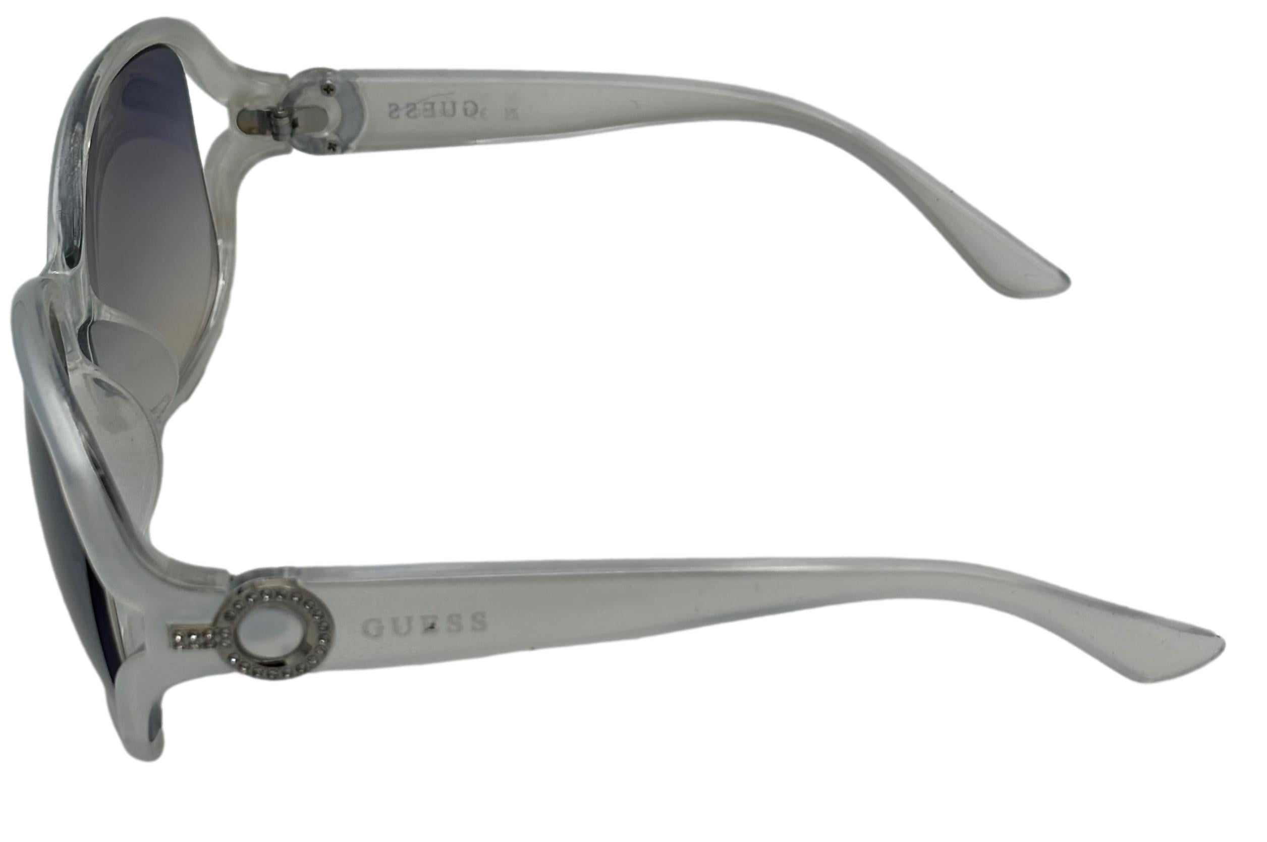 Guess Sunglass Womens White Oversized Square Plastic, Smoke Gradient GO00010 21W