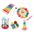 thumbnail image 3 of Juego de juguetes educativos de madera con bloques de clasificación y apilamiento de madera, juguetes sensoriales Montessori para niños y niñas, 5 uds, 3 of 9