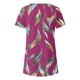 thumbnail image 4 of Blusas de Manga Corta para las Mujeres Botón Impreso Cuello Redondo Top Casual, Blusas para las Mujeres Casual, 4 of 5