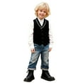 thumbnail image 2 of JIAYUE Tops for Boys Sleeveless Knit Vest Button Front Solid Color For Kids Formal Occasion Wear, 2 of 6
