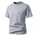 thumbnail image 3 of Agkizg Men Casual T Shirts Solid Color Short Sleeve Mock Neck Tops Loose Fitting Plus Size Base Layer Casual Sport Wear, 3 of 5