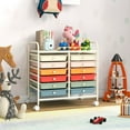 thumbnail image 2 of Costway 12 Drawers Rolling Cart Storage Scrapbook Paper Studio Organizer Bins Macaron, 2 of 10