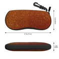 thumbnail image 2 of Vsdgher Orange Glitter Sunglasses Soft Case Neoprene Zipper Eyeglass Case, Zipper Portable Spectacle Cases for Men Women, 2 of 6