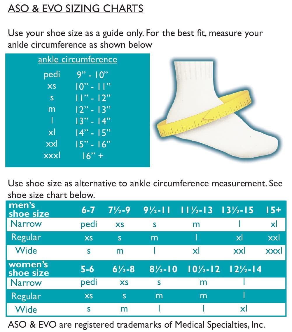 Med Spec Ankle Stabilizer Orthosis EVO, White, Large