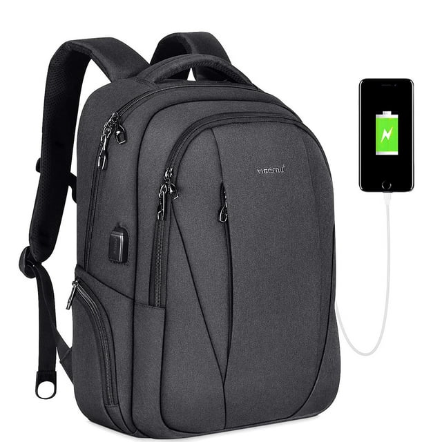 Travel Laptop Backpack,Water Resistant Anti-Theft Bag with USB Charging ...