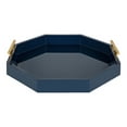 thumbnail image 2 of Kate and Laurel Lipton Decorative Modern Octagon Tray, 18 x 18, Navy and Gold, Chic Serving Tray for Storage, Organization, and Display, 2 of 5