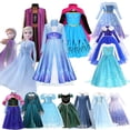 thumbnail image 2 of Vestido de princesa Elsa Anna de Disney para niñas, ropa de fiesta de Carnaval de Halloween, Cosplay de reina de la nieve, traje para niños Fivean unisex, 2 of 2