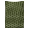 thumbnail image 3 of Ambesonne Floral Tablecloth Rectangular Table Cover, Cactus with Flower and Skull, 52"x70", Evergreen Sage Green, 3 of 4