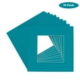 thumbnail image 2 of Teal Acid Free 7x7 Square Picture Frame Mat with White Core Bevel Cut for 5x5 Pictures - Fits 7x7, 2 of 3