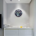 thumbnail image 5 of Yayeee Wall Clock Battery Operated 9.5" Silent Quartz Non-Ticking for Living Room Decor, Cube Stripes, 5 of 8
