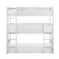 thumbnail image 3 of Lexicon Galen Transitional Wood Triple Twin Bunk Bed in White, 3 of 4