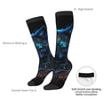 thumbnail image 4 of Balery Cool Blue Light Wolf Calcetines novedosos Calcetines deportivos Calcetines hasta la rodilla Calcetines de algodón Calcetines originales y geniales, 4 of 6