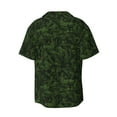 thumbnail image 2 of KLL Christmas Tree Branches Print Men's Shirt Short Sleeve Button Down Summer Cuba Beach Shirts- X-Large, 2 of 7