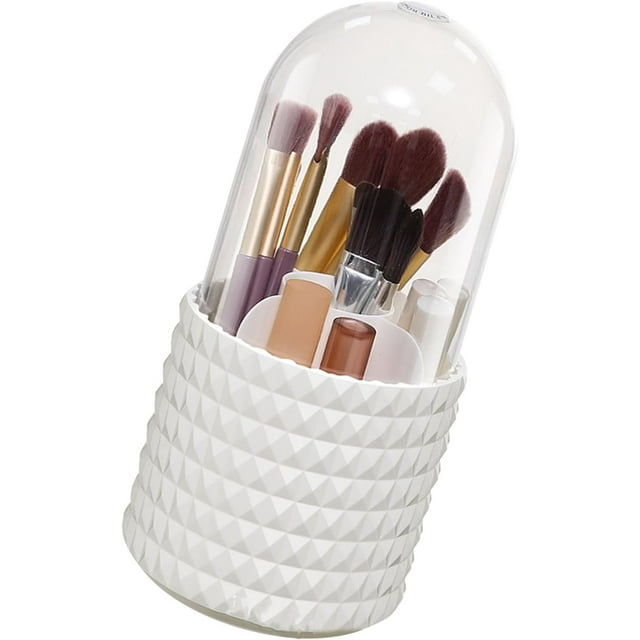 Soporte para Brochas de Maquillaje, Giratorio de 360 Grados, 5 Compartimentos, Organizador de Brochas Cosméticas, Práctico para el Hogar