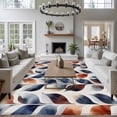 thumbnail image 3 of 6'x9' Area Rugs, Navy Blue Burnt Orange Indoor Outdoor Area Rug for Living Room Bedroom, Abstract Palm Leaf Botanical Washable Bathroom Rugs Kitchen Floor Carpet Mats Home Decor Aesthetic, 3 of 8