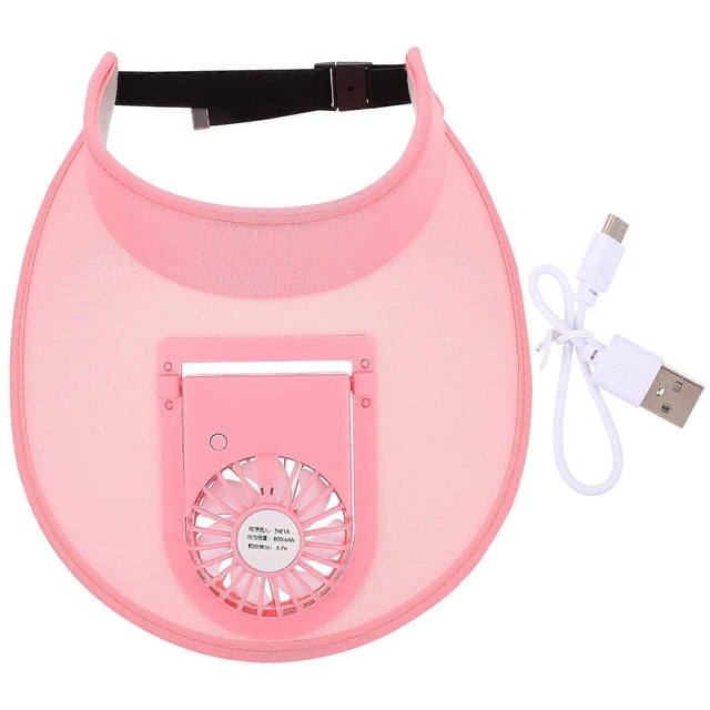 Duckbill Visor Hat for Sun Protection Cap with 1Pcs Rechargeable Fan