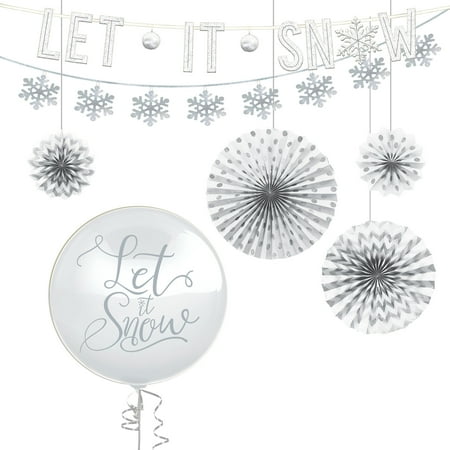 Party City Deluxe Let It Snow Winter Decorating Kit Christmas