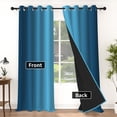 thumbnail image 2 of Lfeey Navy Blue Gradient Curtains, Room Darkening Curtains Set of 2, 52x84 inch, 2 of 7