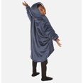 thumbnail image 2 of The Comfy Original Jr Oversized Microfiber Wearable Blanket for Kids, Navy, 2 of 6