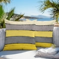 thumbnail image 3 of Outdoor Waterproof Throw Pillow Covers Set of 2 Yellow Wood Grain Decorative Pillowcases Outdoor Pillows Cushion Case 16x16 Inch Rustic Brown Wooden Stripe Patio Pillows for Couch Sofa Bed Garden, 3 of 9