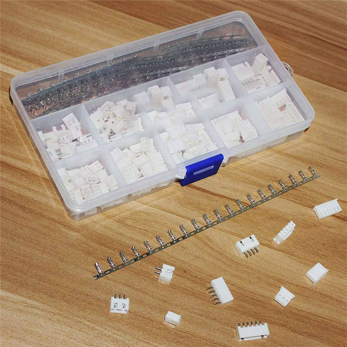 1840Pcs 2.54mm JST-XH Connector Kit with 2.54mm Female Pin Header and 2/3/4/5/6 Pin Housing Connector Adapter Plug