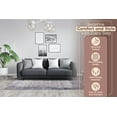 thumbnail image 4 of L'Baiet Jasmine Gray Distressed Washable 2 ft. x 3 ft. Fabric Scatter Rug, 4 of 6