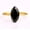 Rose Plated, variant on Solitaire Marquise Cut Black Onyx Ring, Dainty Engagement Ring, Stackable Band Ring, Minimalist Proposal Handmade Jewelry, Black Gemstone Ring