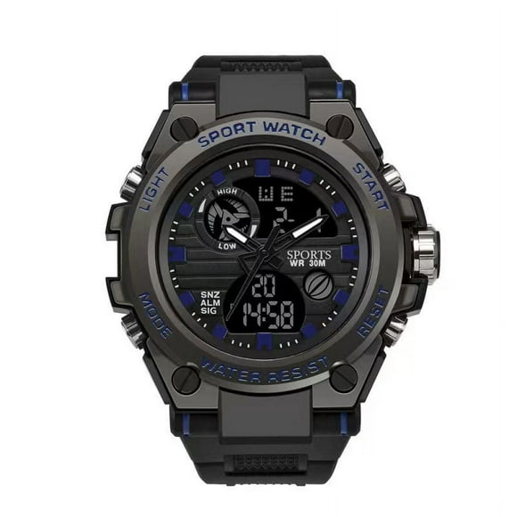 Reloj deportivo electrónico Jadeshay para hombres Reloj deportivo digital de Cuarzo Negro
