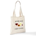 thumbnail image 6 of CafePress - At My Age I Need Glasses Tote Bag - Unisex Canvas Tote Bag, Beige, 1-Piece, 6 of 6