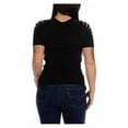 thumbnail image 2 of Liberty Wear Women's Embellished Brave Skull Cut Short Sleeve Tee, Black (XL), 2 of 3