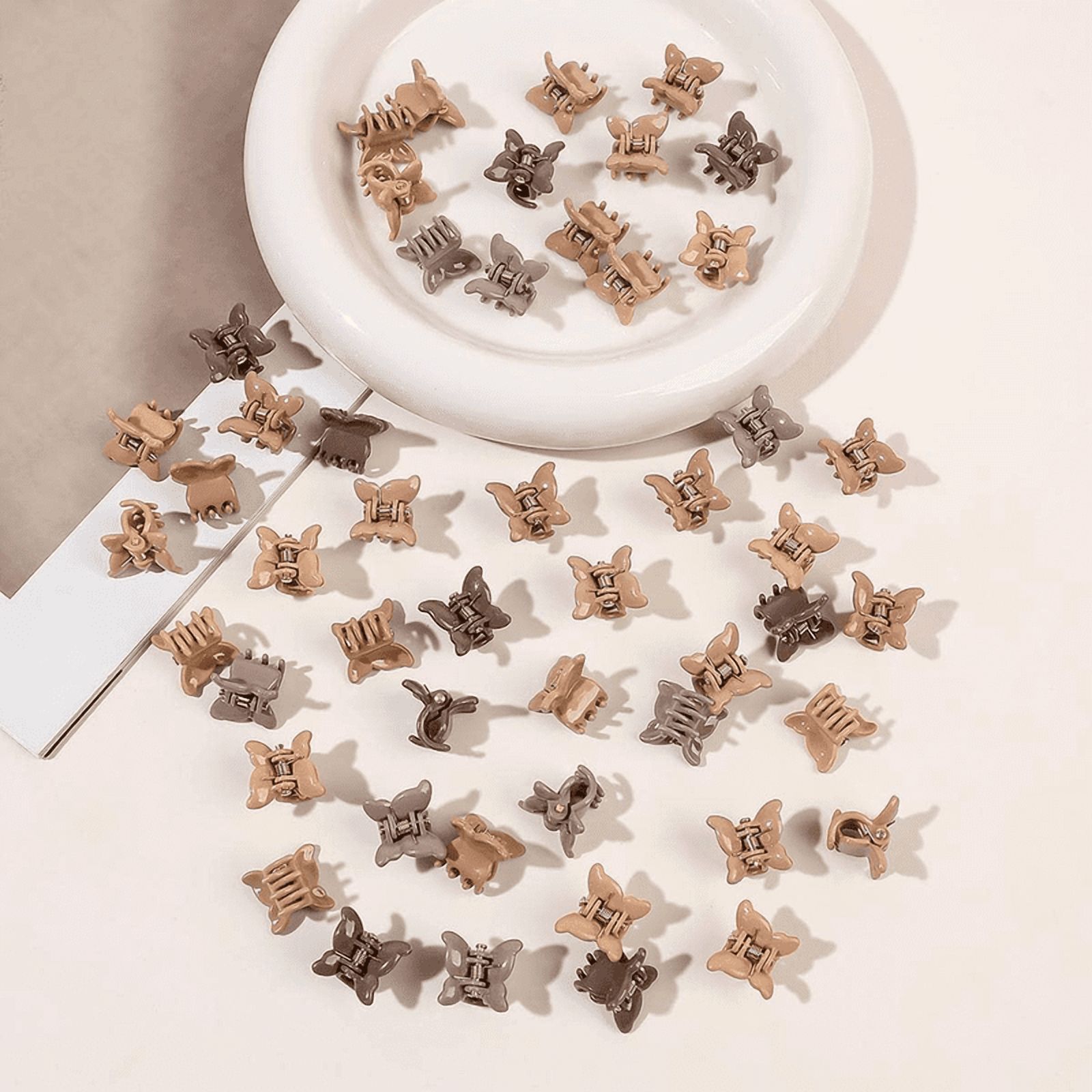 50 Pcs Colorful Mini Hair Claw Clips Clamps Accessories for Girls Toddler Decorative Small Hair Clips Diverse Colorations