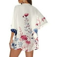 thumbnail image 3 of Women's Casual F Fashion Print Lightweight And Comfortable Beach Vacation Chiffon Cardigan Sun Cardigan Sun Protection Shirts for Women Cooling Shirts for Women, 3 of 7