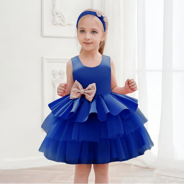Robe Petite Fille à Volants, Robe en Tulle pour Tout-Petit, Robe d'Été pour Filles, Robe Soleil pour Filles, Robes pour Filles Taille 80