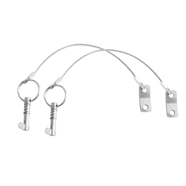 Goupille à Dégagement Rapide, Acier Inoxydable avec Lanière, Pouce pour Bateau, 2 Pcs, Longue Durée