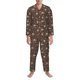 thumbnail image 3 of Fotbe Dachshund Dog Puppy Pijama de Hombre con Estampado de Manga Larga, Conjunto de 2 Piezas, Ropa de Dormir Suave y Cómoda con Bolsillos-Medium, 3 of 7