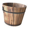 thumbnail image 4 of Maceta de madera para manualidades, adorno multiusos, contenedor decorativo para plantas, maceta para exteriores, patio, decoración de habitaciones, 4 of 9