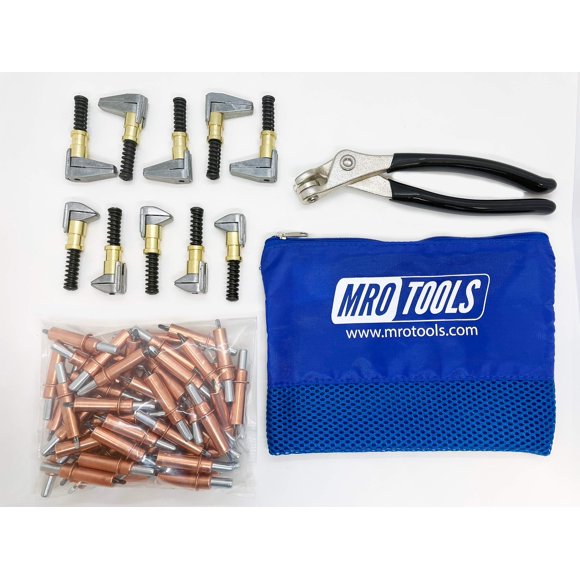 50 1/8 Cleco Fasteners + Cleco Pliers + 5 KSG 3/4 x 1/2 Side-Grip Clamps + 5 KSG 3/4 x 1 Side-Grip Clamps + Carry Bag (K1S50-1/8SG)