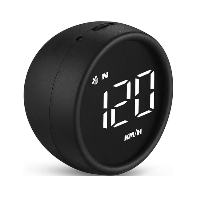 Car GPS Head-Up Display with White Projection - Multifunctional Dashboard Projector Showing Current Speed, Mileage, Direction, Speed Alarm & Fatigue Reminder - Auto-Sensitization, 5V USB Powered,