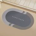 thumbnail image 5 of Bathroom Floor Mat, Absorbent Bath Rug, Non-Slip Quick Drying Diatomite Imitation Carpet, Polyester Material, 40x60cm, Soft Comfortable, Durable Wear Resistant, Modern Style, 5 of 8