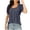 Navy, variant on Tops for Women Trendy Square Neck Short Sleeve T-Shirt Front Pleat Design Puff Sleeve Slightly Loose Fit,Sizes S-2XL