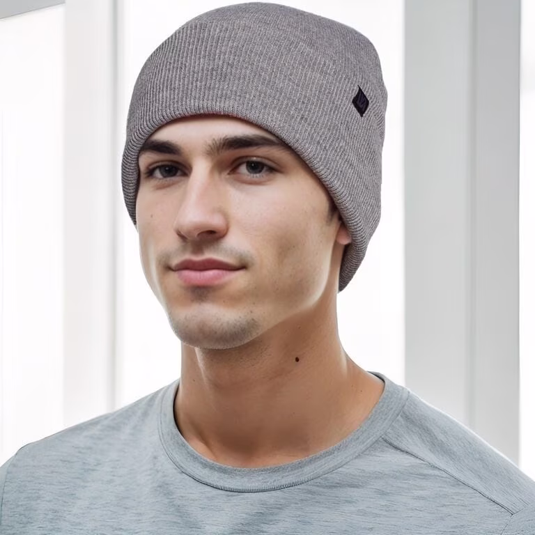 VRST Men's Gray Merino Wool Lightweight Blend Beanie One Size NWT