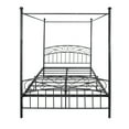 thumbnail image 2 of Hassch Metal Canopy Platform Bed Frame Queen Size 4-Post Mattress Foundation Modern Corner Bed with Headboard for Adults, Black, 2 of 8