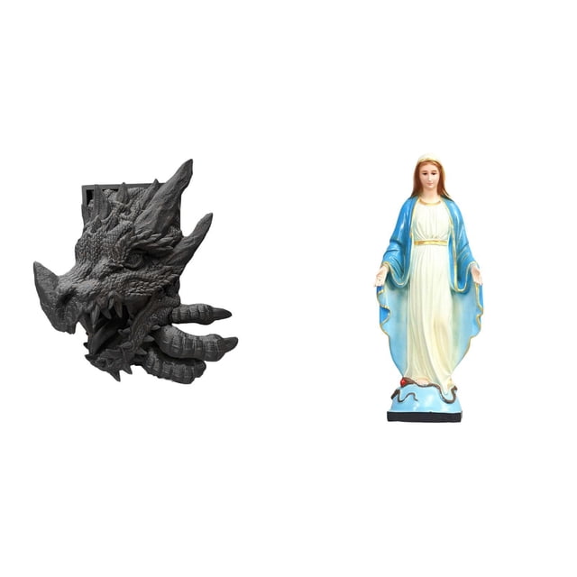 Figura de mesa,Estantes de sujetalibros Estatua de sujetalibros,Sujetalibros decorativos para libros pesados Decoración del hogar,Estatua católica,Colección de estatuas y figuras