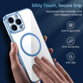 thumbnail image 7 of Magnetic Case for iPhone 14 Pro Max Case Compatible with MagSafe (6.7 inch), Military Grade Drop Protection + Camera Cover, Soft Silicone Rubber Phone Cases for iPhone 14 Pro Max, Blue, 7 of 7